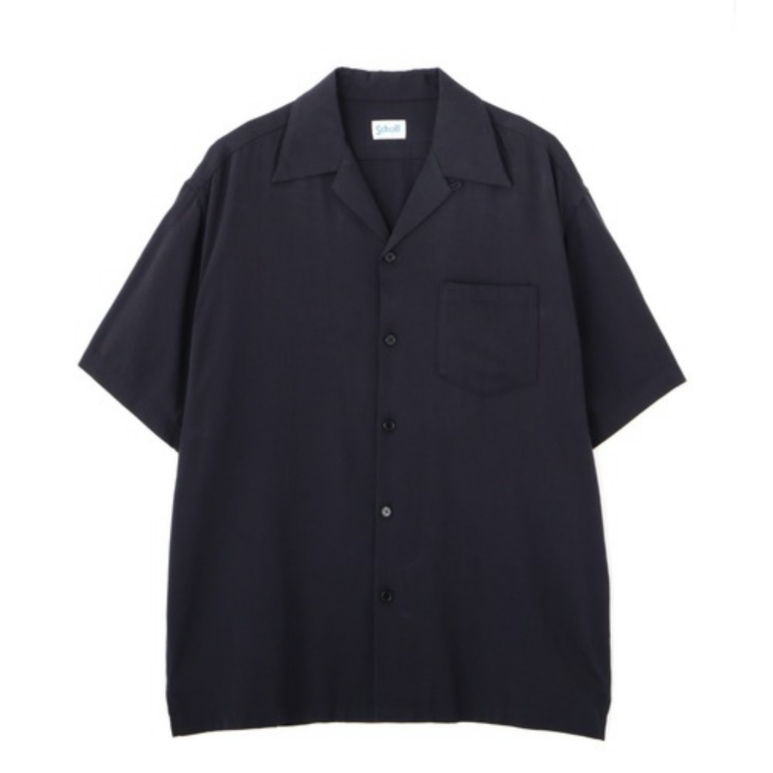 Schott/ショット/CR PLAIN SHIRT/コットン レーヨン プレーンシャツ BLACK M