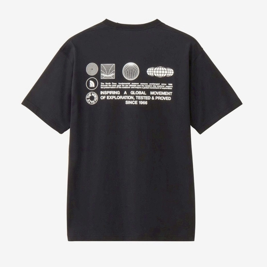 THE NORTH FACE/ザ・ノースフェイス/S/S FD Globe Grid Cotton Teeショートスリーブフラッシュドライグローブグリッドコットンティー BLACK M