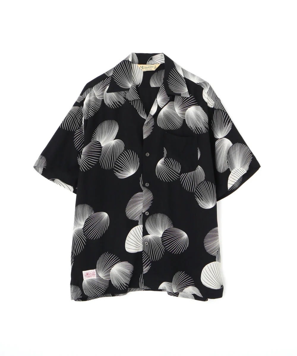 Schott×PJ/ショット×パイナップルジュース/RAYON SHIRT SHELL/レーヨンシャツ シェル BLACK M