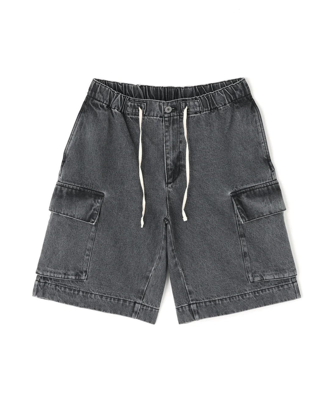 B omnivore/ビーオムニボー/DENIM CARGO SHORTS デニムカーゴショーツ BLACK M