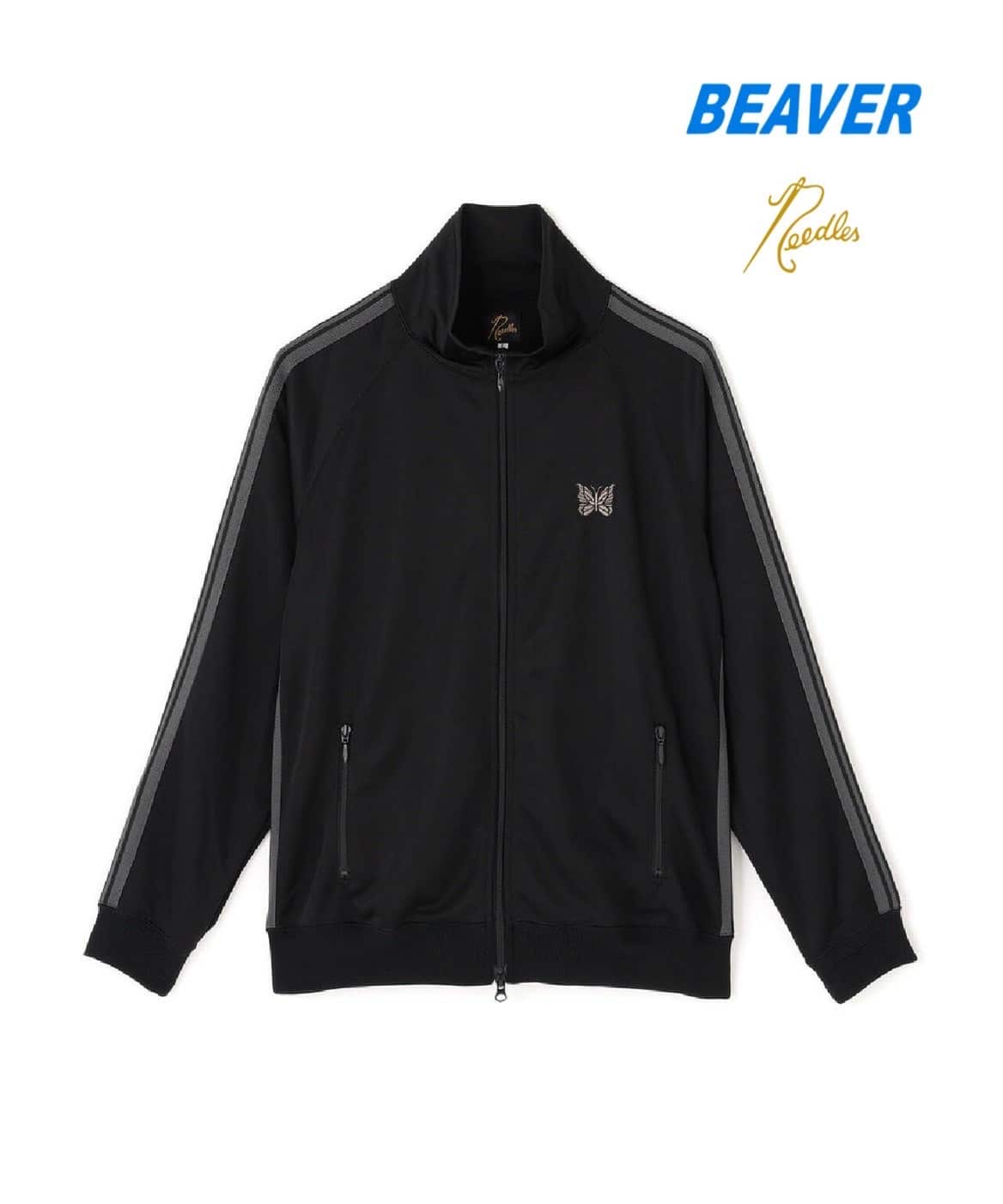 Needles/ニードルズ BEAVER×Needles 別注TrackJacket/別注トラックジャケット 25AW BLACK S