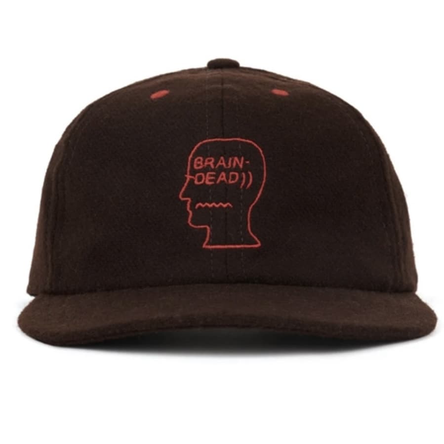 BRAIN DEAD/ブレインデッド/FLANNEL CLASSIC LOGOHEAD 6 PANEL HAT - BROWN BROWN FREE