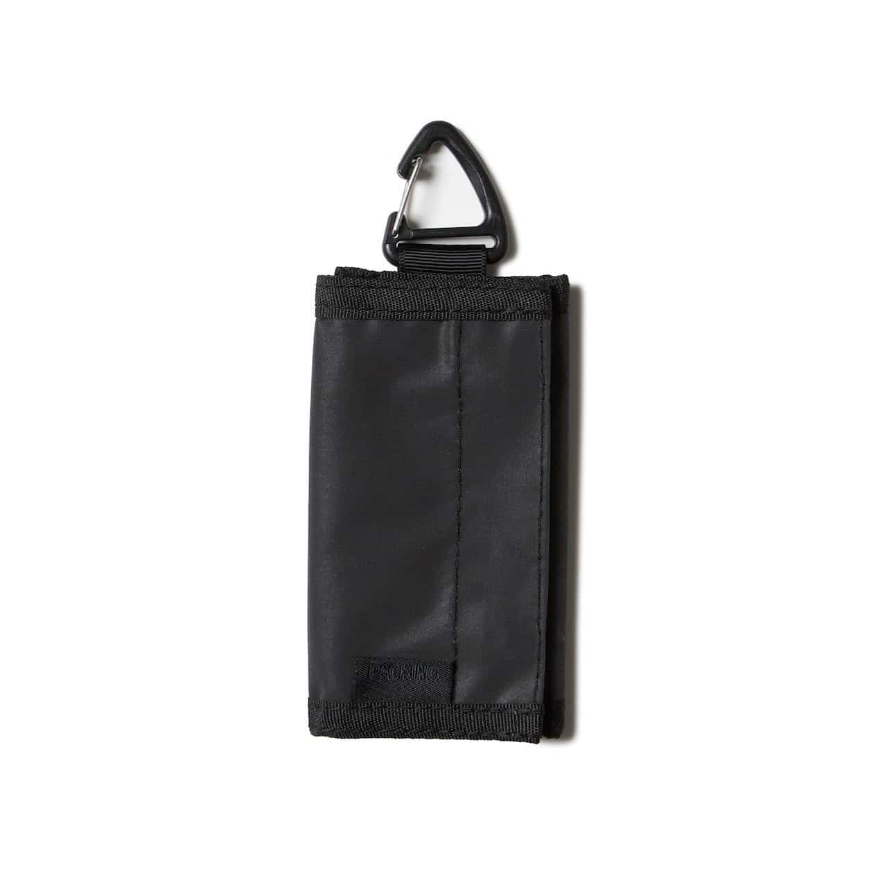 PACKING/パッキング/BLACK REFLECTIVE WALLET BLACK F