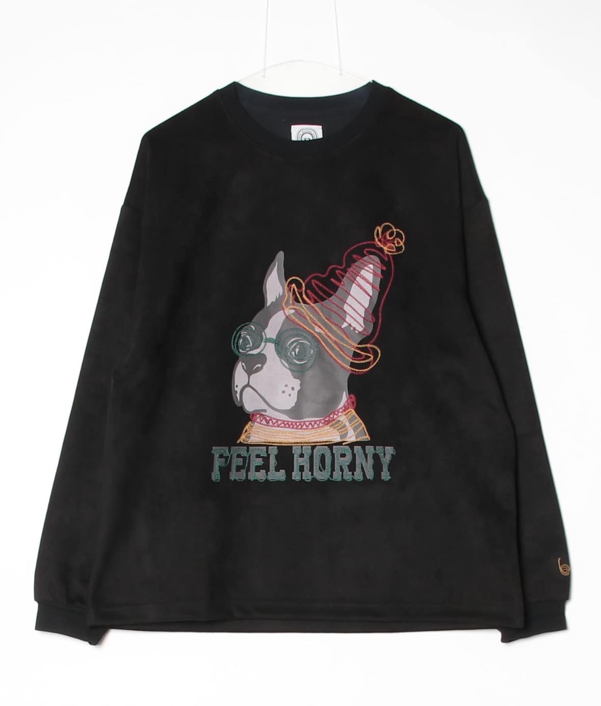 B omnivore/ビーオムニボー/BO／SUEDE　DOG　L/S　PO BLACK M