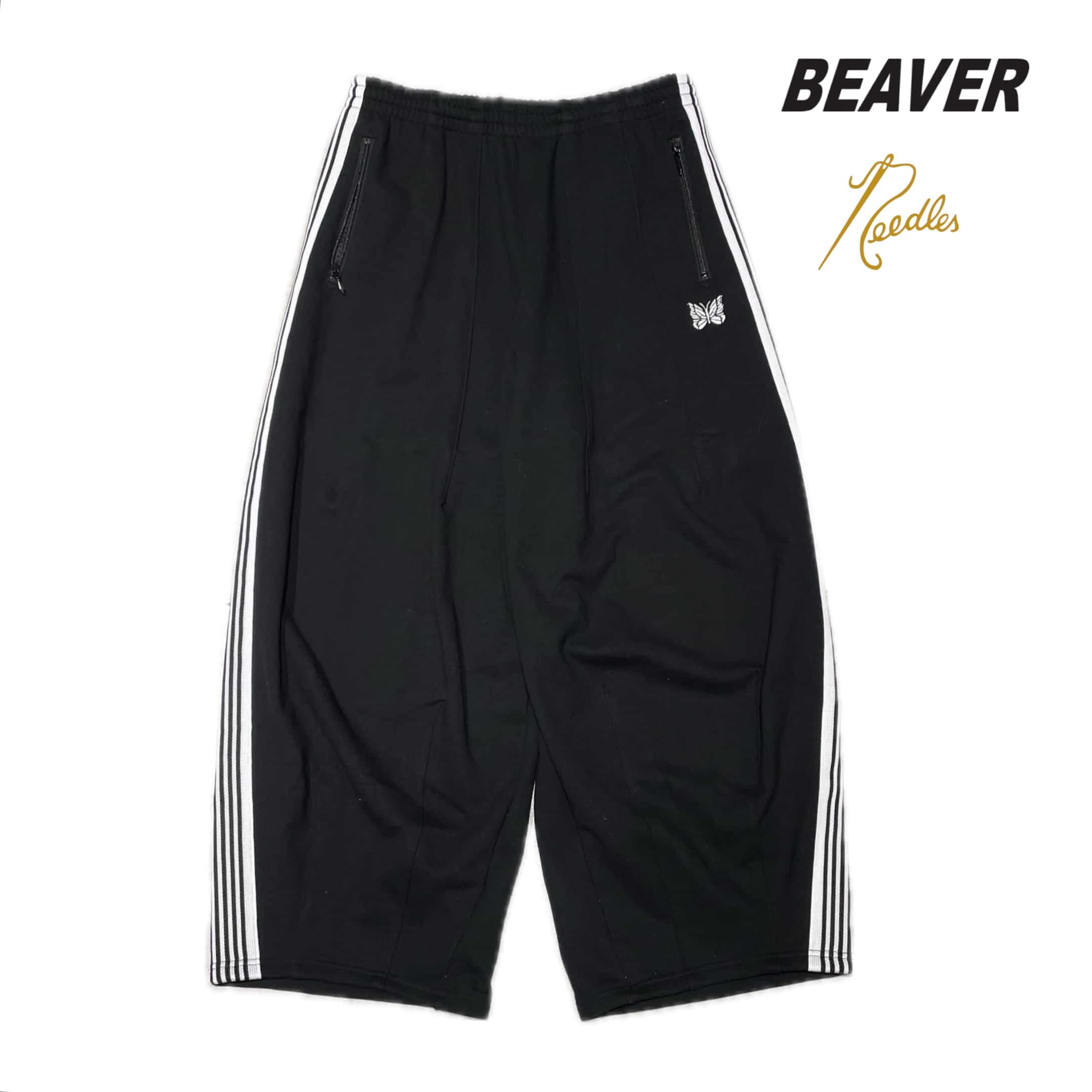 Needles/ニードルズ/ BEAVER別注H.D.TRACK PANT - COTTON JERSEY BLACK XS