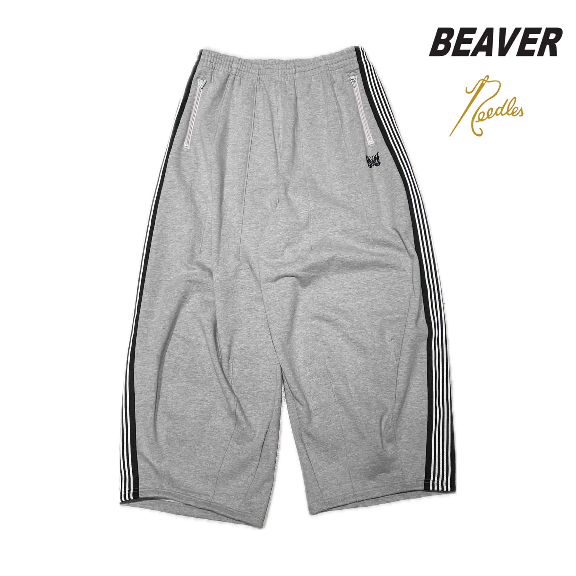 Needles/ニードルズ/ BEAVER別注H.D.TRACK PANT - COTTON JERSEY GRAY XS