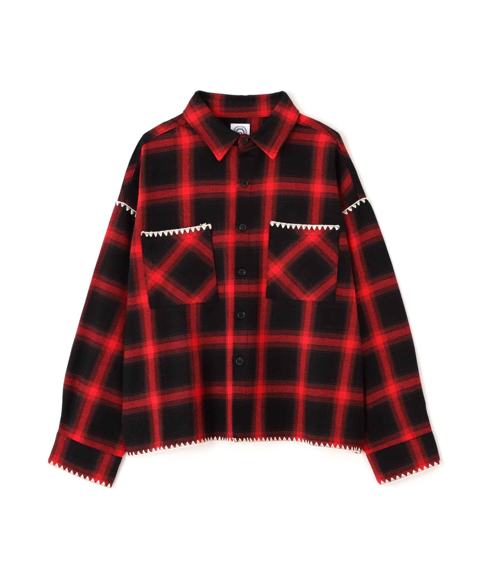  B omnivore/ビーオムニボー　HAND STITCH SHIRT RED M