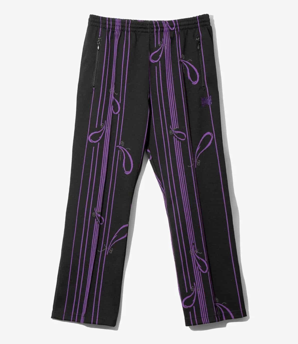 Needles/ニードルズ　Track Pant - Poly Jacquard　26ss -BLACK- BLACK XS