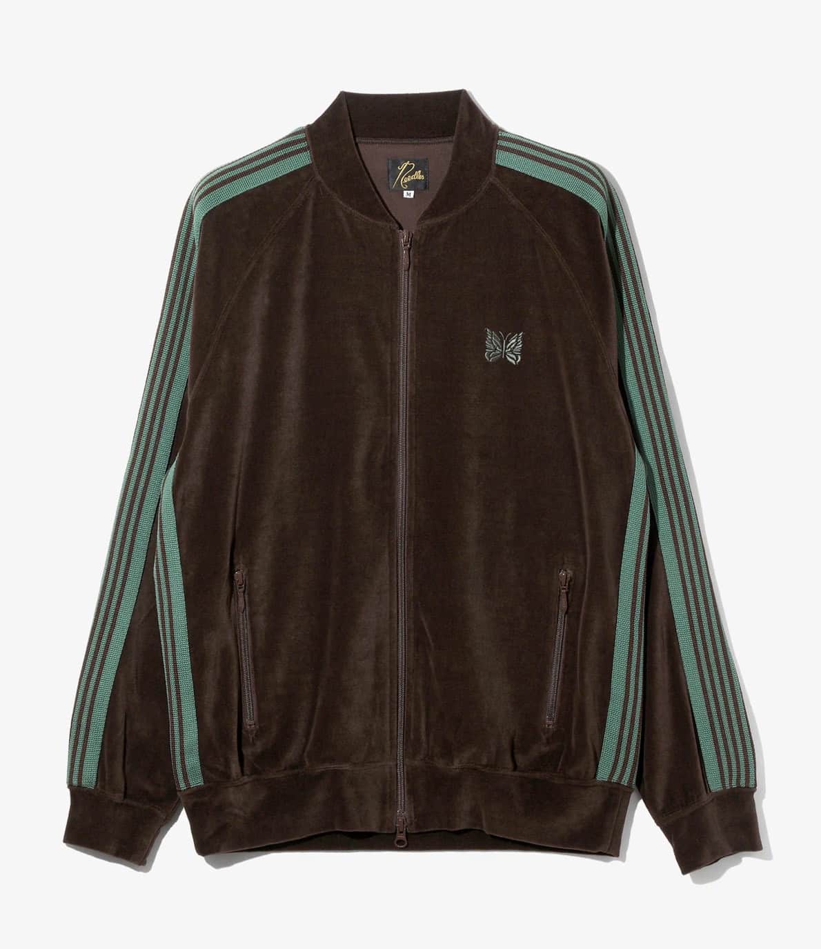 Needles/ニードルズ　Rib Collar Track Jacket - C/PE Velour　26ss -BROWN- BROWN S