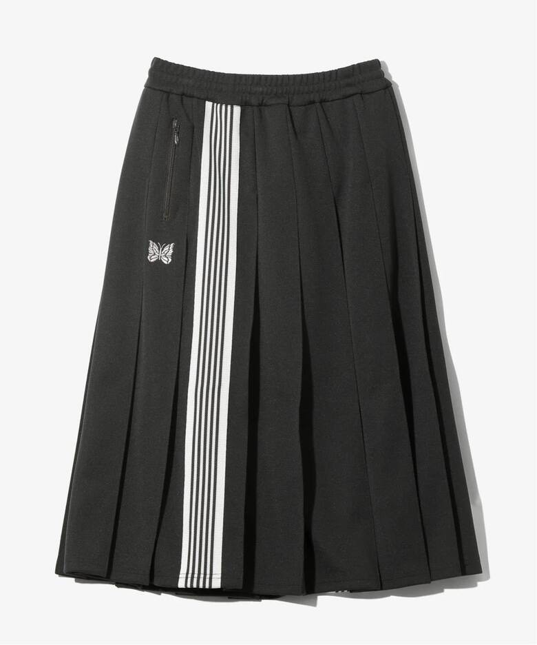 NEEDLES/ニードルズ Pleated Track Skirt - Poly Smooth　-charcoal- CHARCOAL 1