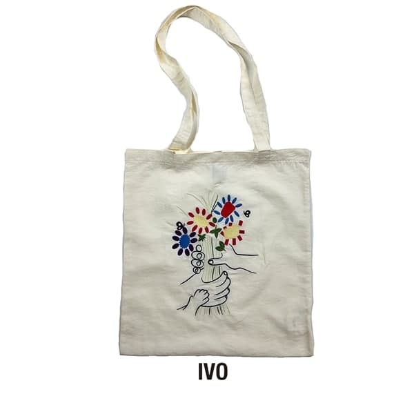NOT OEM（ノットオーイーエム）/「花束」/TOTO BAG トートバッグ WHITE F