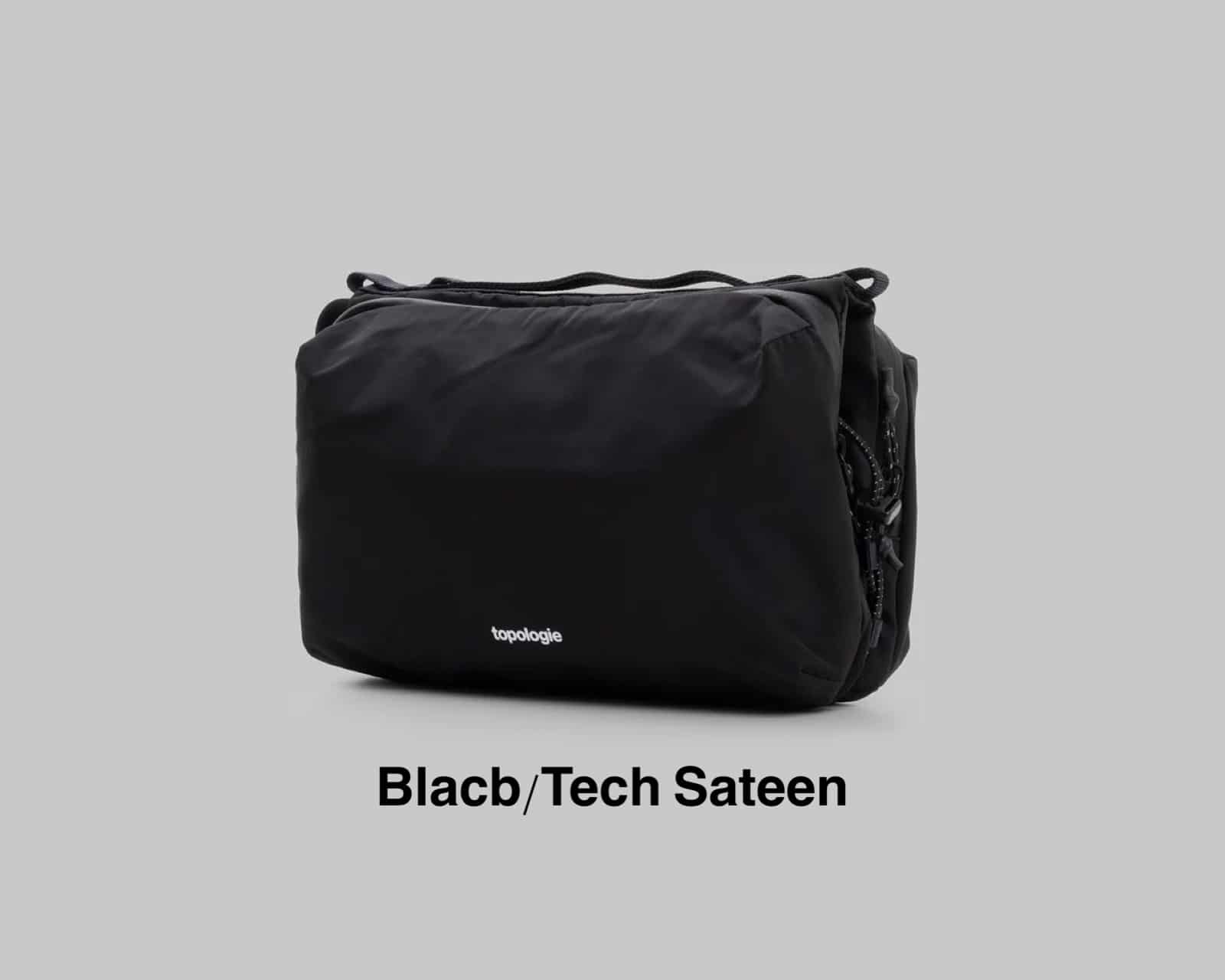 Topologie/トポロジー/Bottle Sacoche Large- Black- BLACK/Tech Sateen LARGE