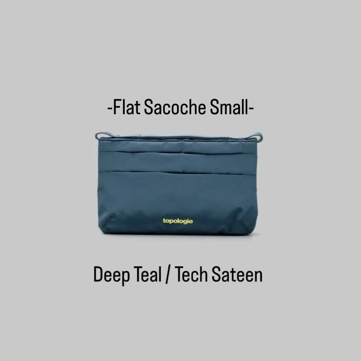Topologie/トポロジー/Flat Sacoche Small Deep Teal/Tech Sateen SMALL