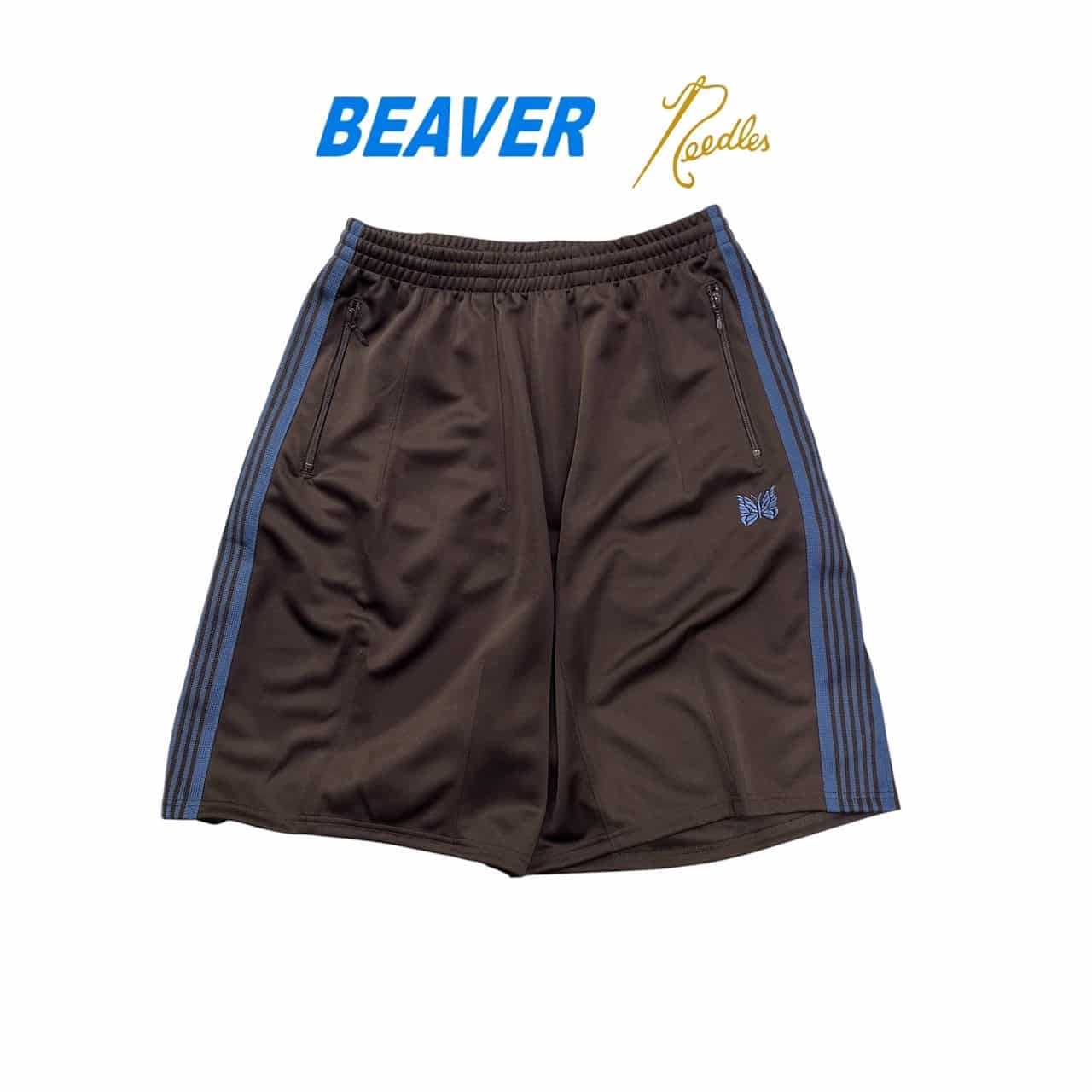 Needles/ニードルズ　BEAVER別注 H.D Track shorts - Poly Smooth　26SS -BROWN- BROWN XS