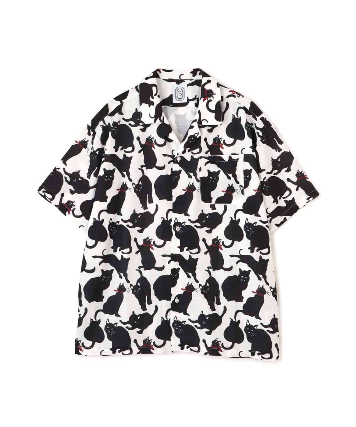 B omnivore/ビーオムニボー/CAT S/S SHIRT シャツ IVORY M