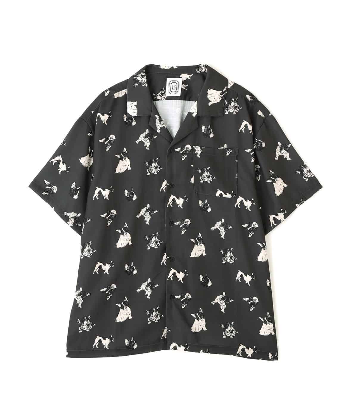 B omnivore/ビーオムニボー/DOG S/S SHIRT シャツ BLACK M