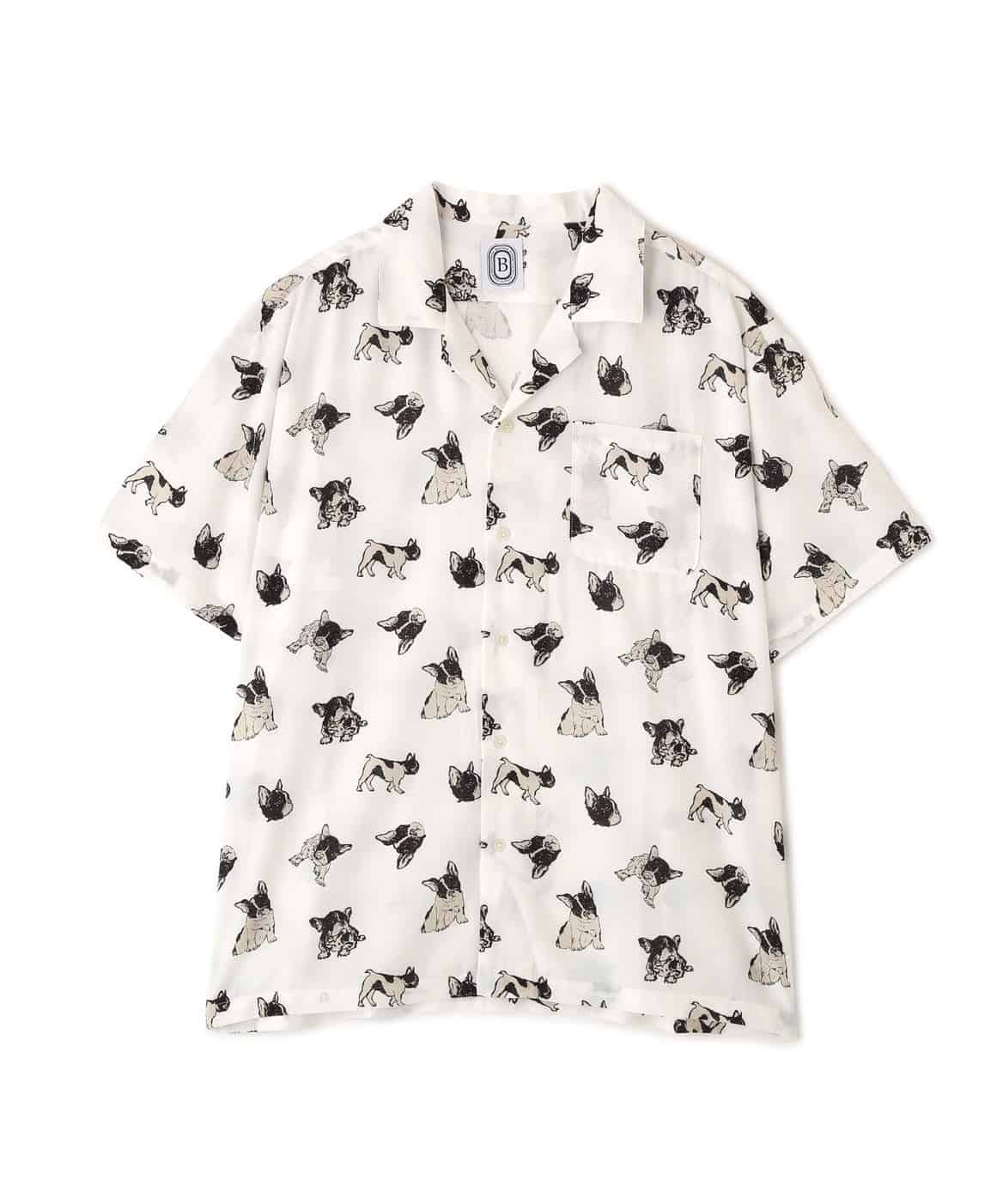 B omnivore/ビーオムニボー/DOG S/S SHIRT シャツ WHITE M