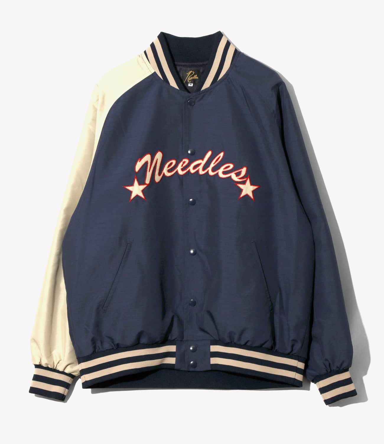 NEEDLES/ニードルズ/STADIUM JACKET - POLY SHANTUNG スタジャン NAVY M