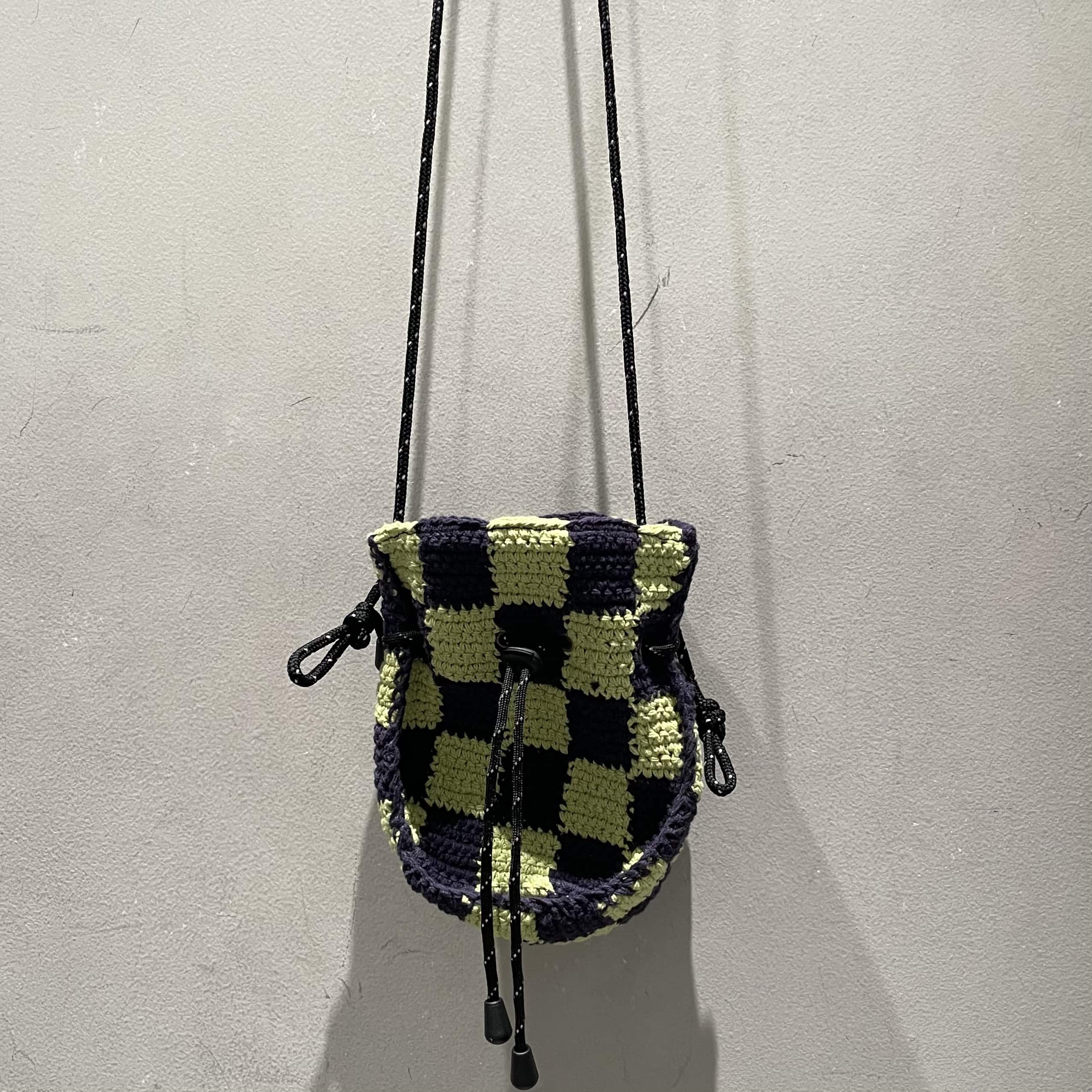 MacMahon Knitting Mills /マクマホンニッティングミルズ/Pochette - Checker C-GREEN F