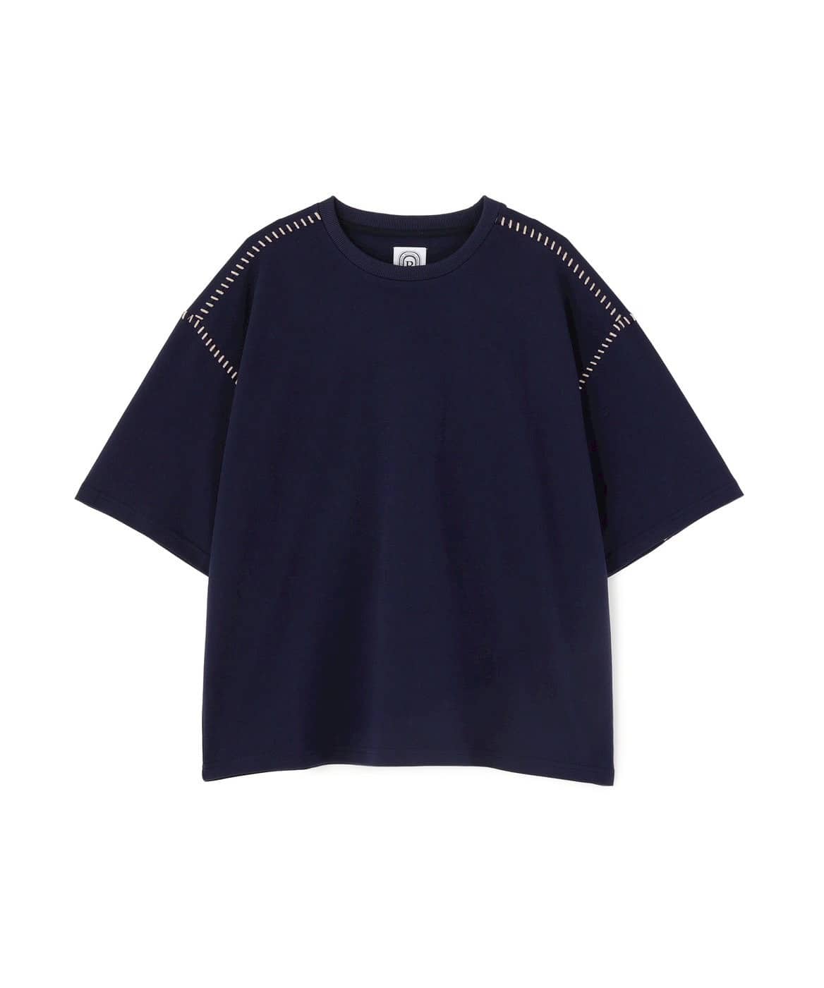 B omnivore/ビーオムニボー　STITCH TEE ステッチTシャツ NAVY M