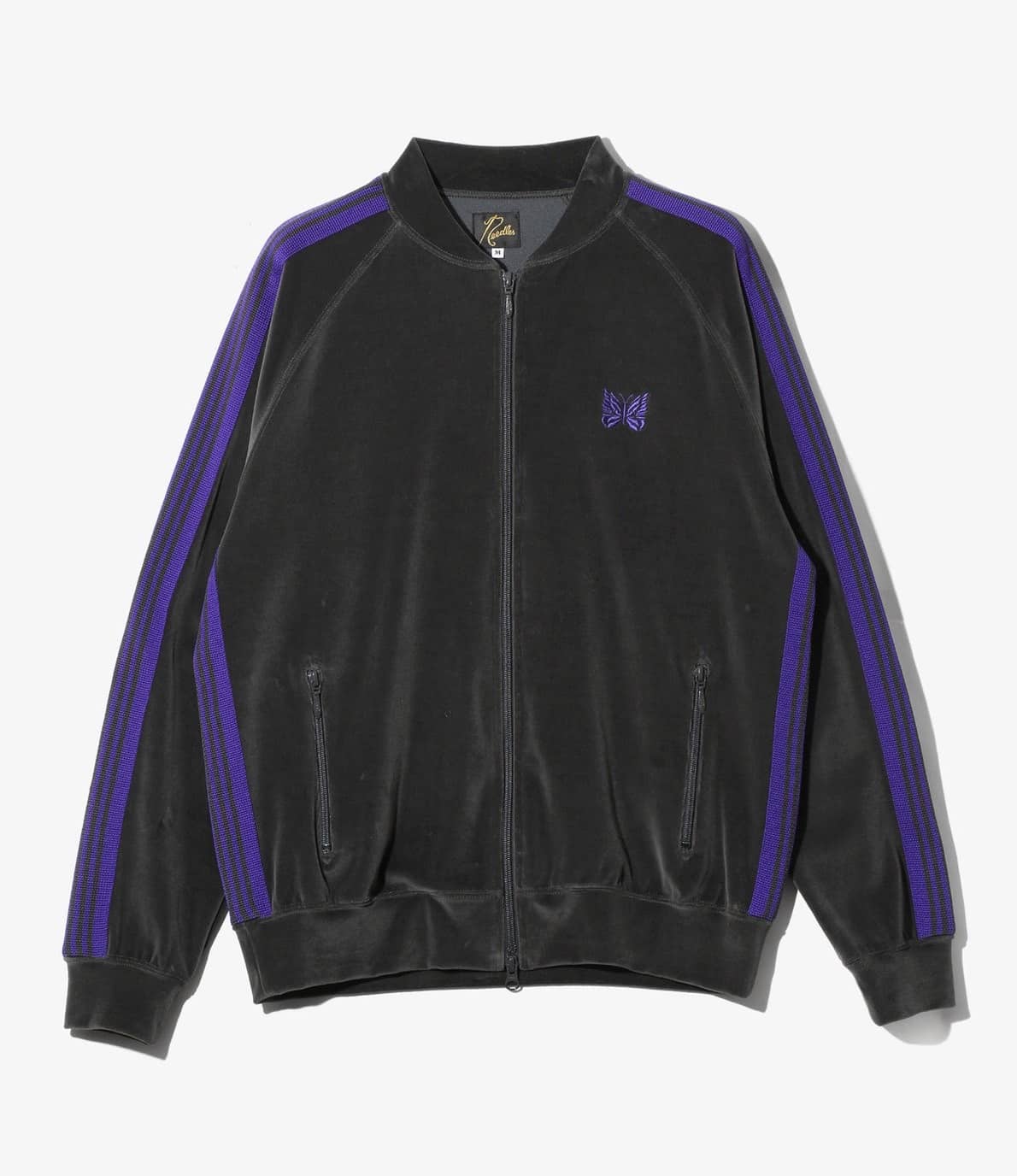 Needles/ニードルズ　Rib Collar Track Jacket - C/PE Velour 26AW -CHARCOAL- CHARCOAL M