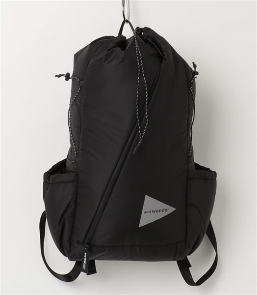 and wander/アンドワンダー/puffer mini ripstop daypack パファーミニリップストップデイパック -BLACK- BLACK F