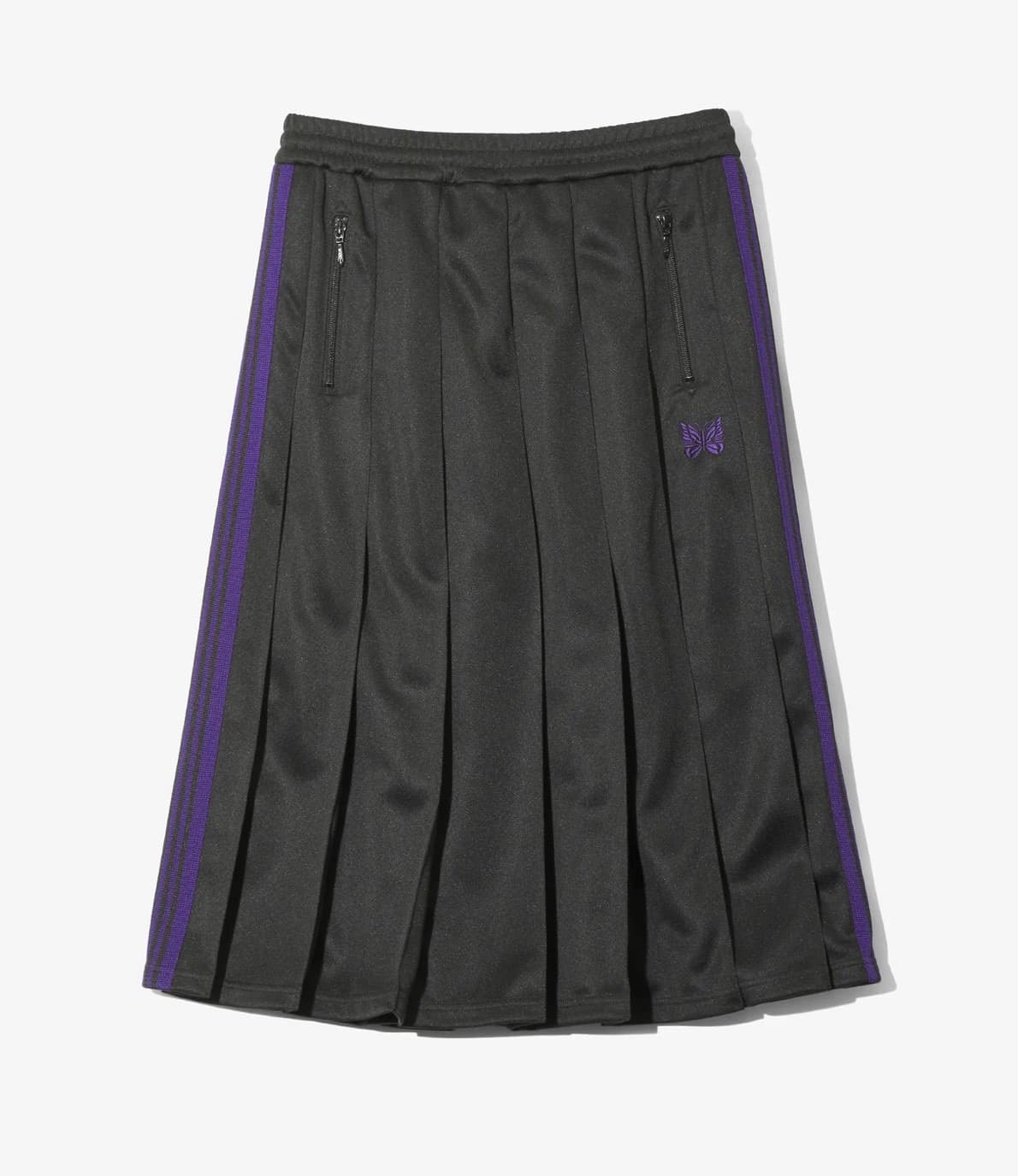 NEEDLES/ニードルズ/PLEATED TRACK SKIRT - POLY SMOOTH スカート　-BLACK- BLACK 1