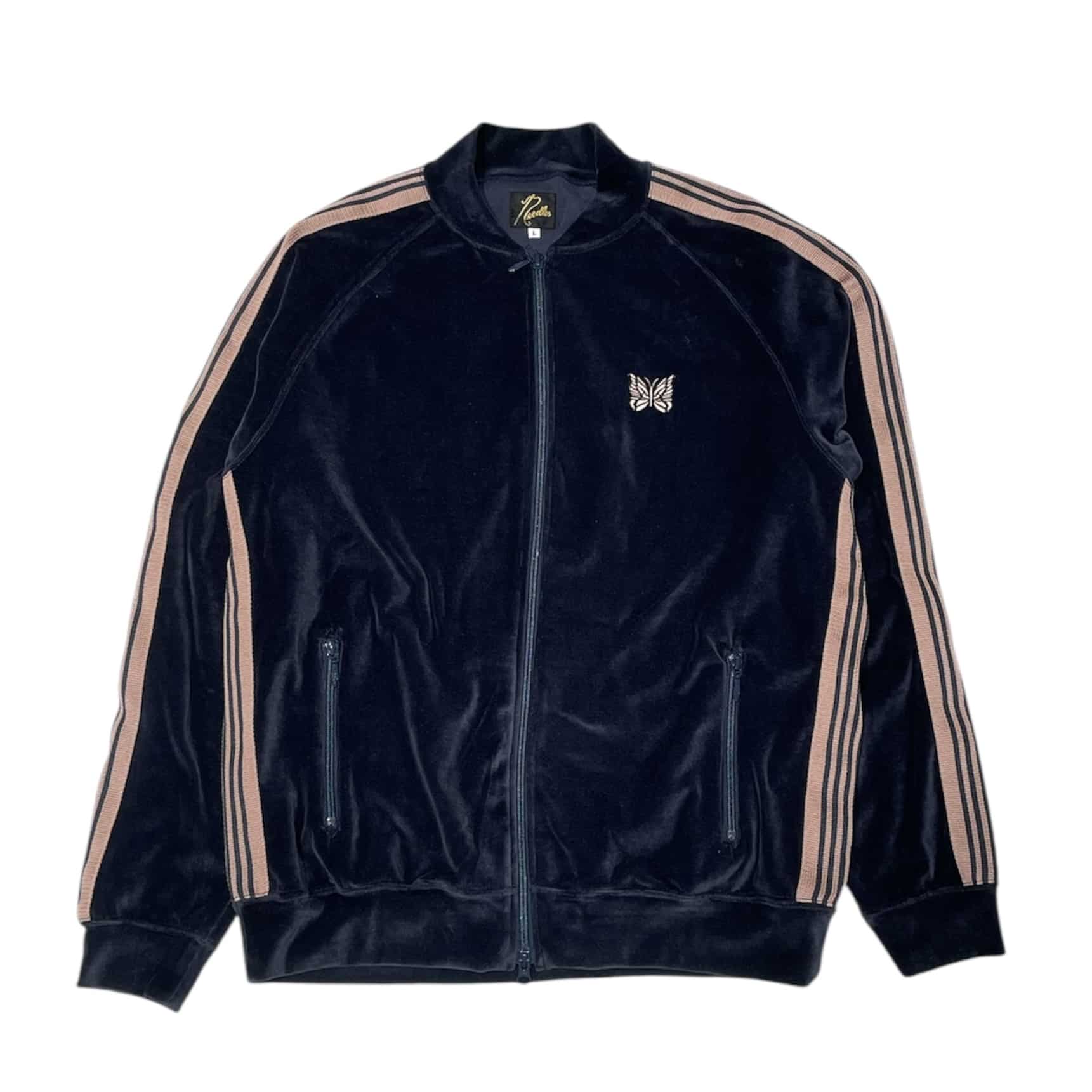 Needles/ニードルズ　Rib Collar Track Jacket - C/PE Velour　26ss -NAVY-
