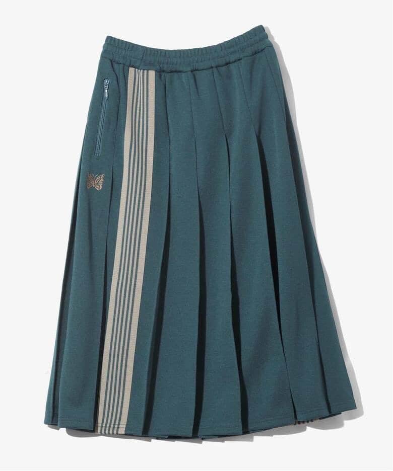 NEEDLES/ニードルズ Pleated Track Skirt - Poly Smooth　-green-