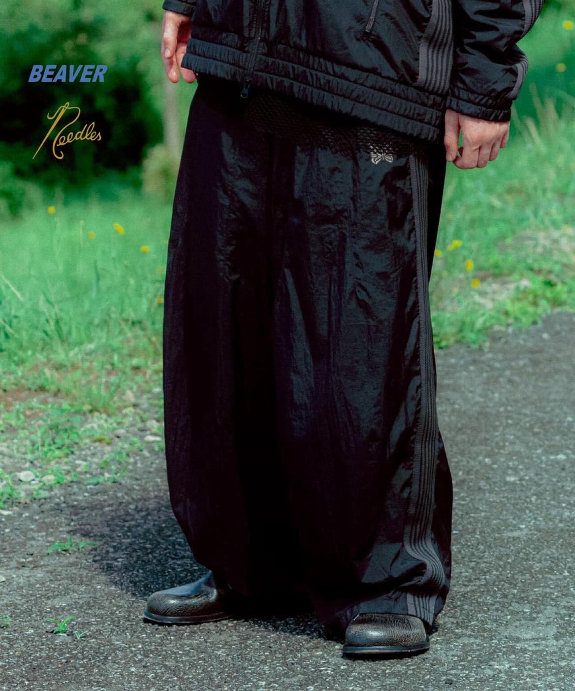 Needles/ニードルズ　別注H.D. Track Pant - NYLON BLACK