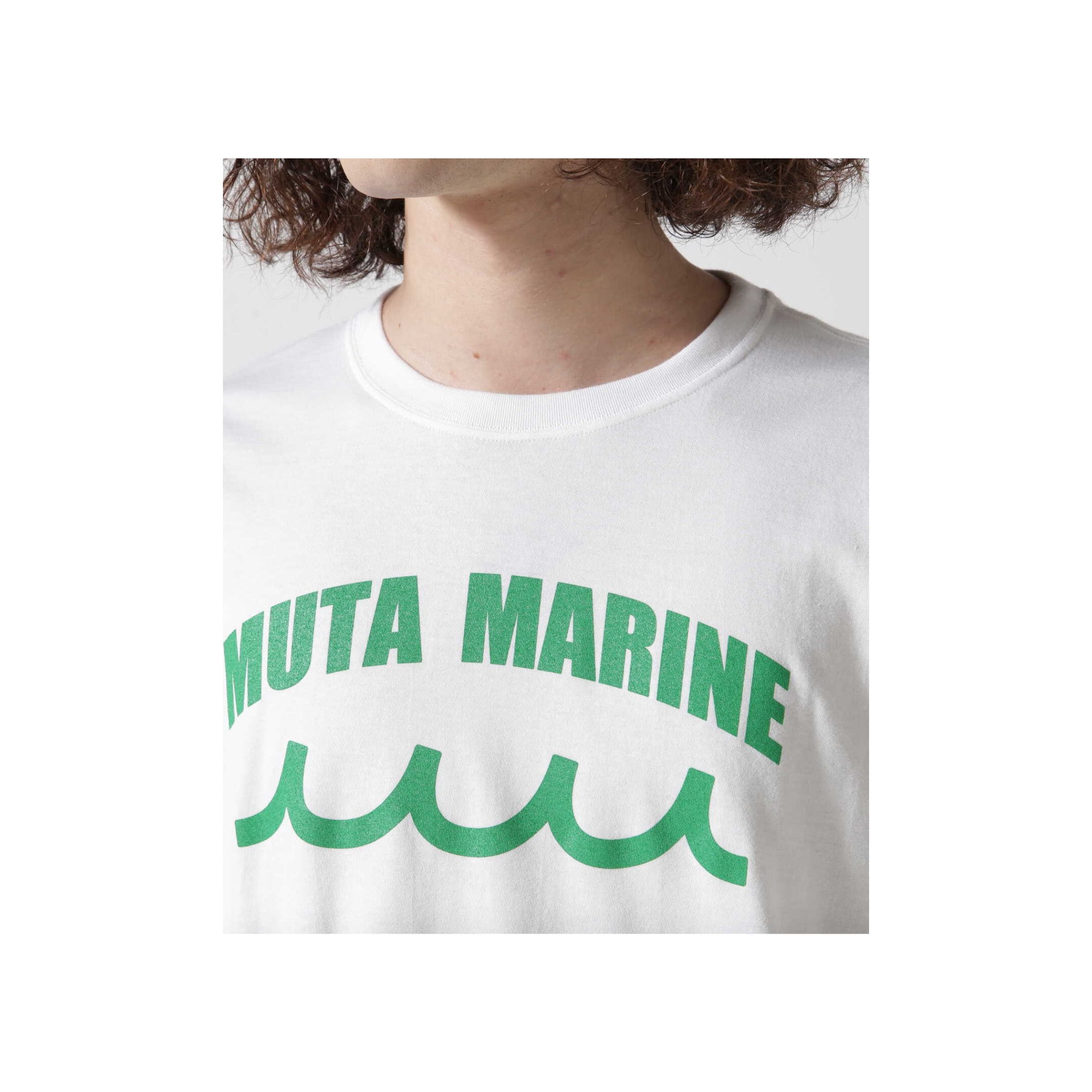 muta MARINE/ムータ マリン/別注 ACANTHUSコラボカレッジロゴLS Tシャツ white 7