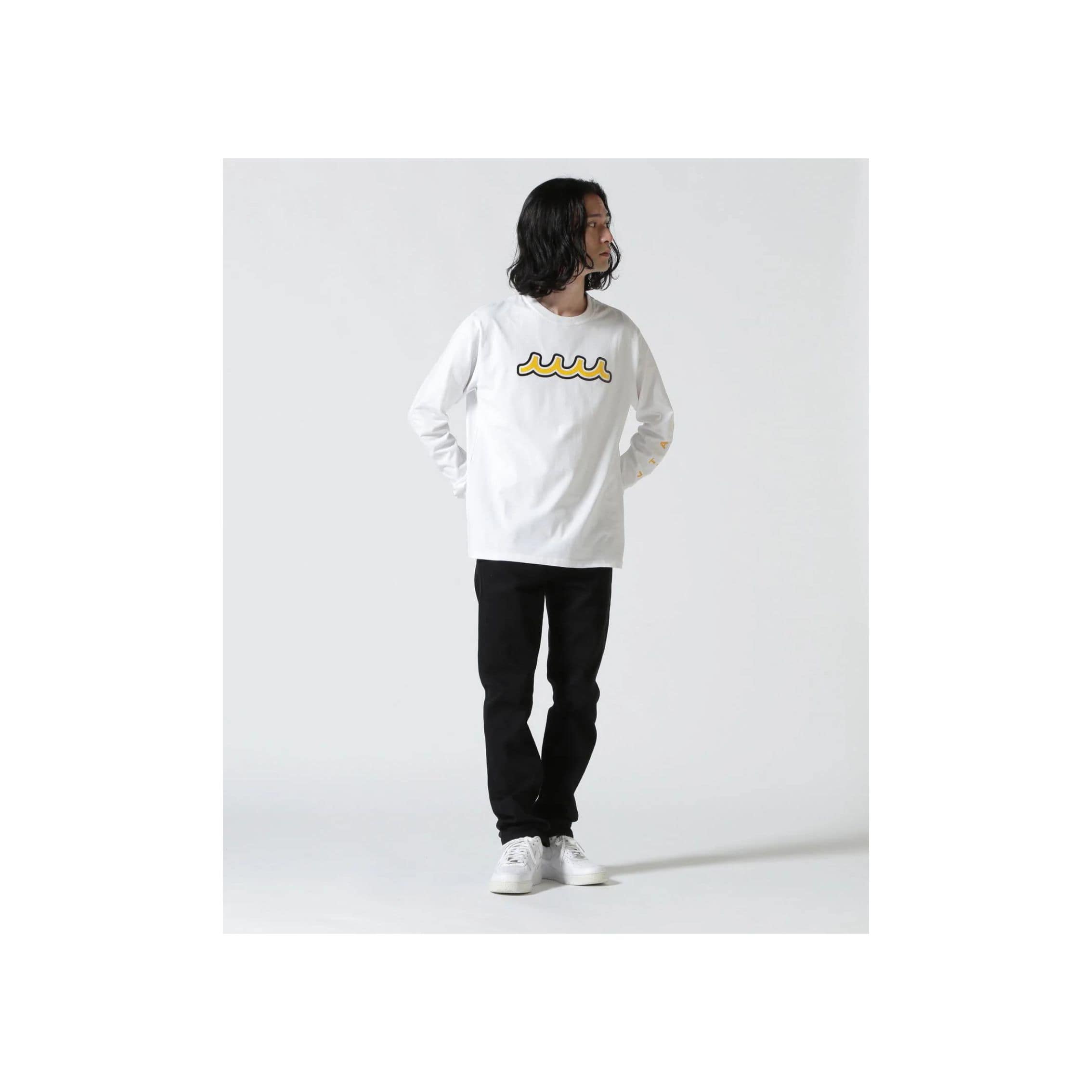 muta MARINE/ムータ マリン/Wave LONG Sleeve Tee white XL