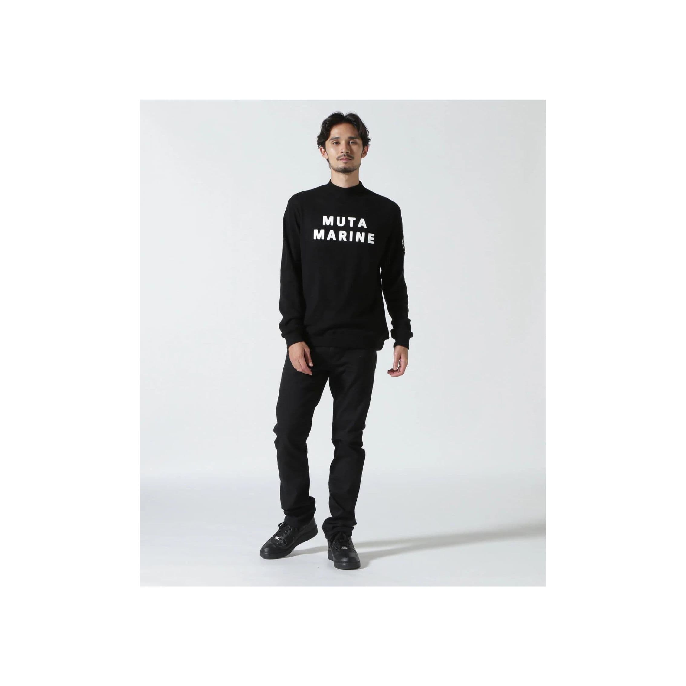 muta MARINE/ムータ マリン/ライトニット モックネックプルオーバー black 7
