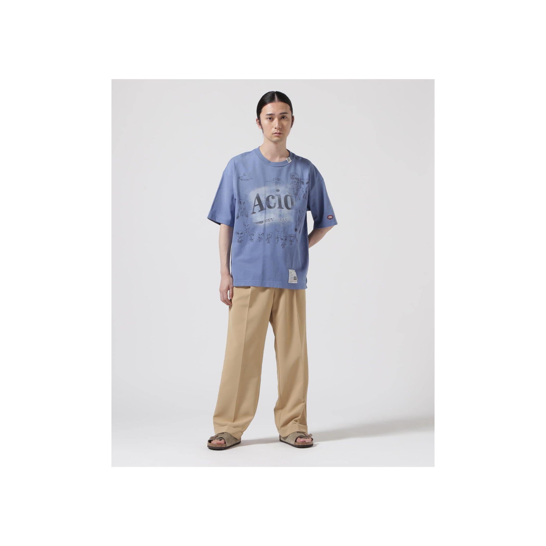 Maison MIHARAYASUHIRO/メゾン ミハラヤスヒロ/DISTRESSED ACID TEE blue 46