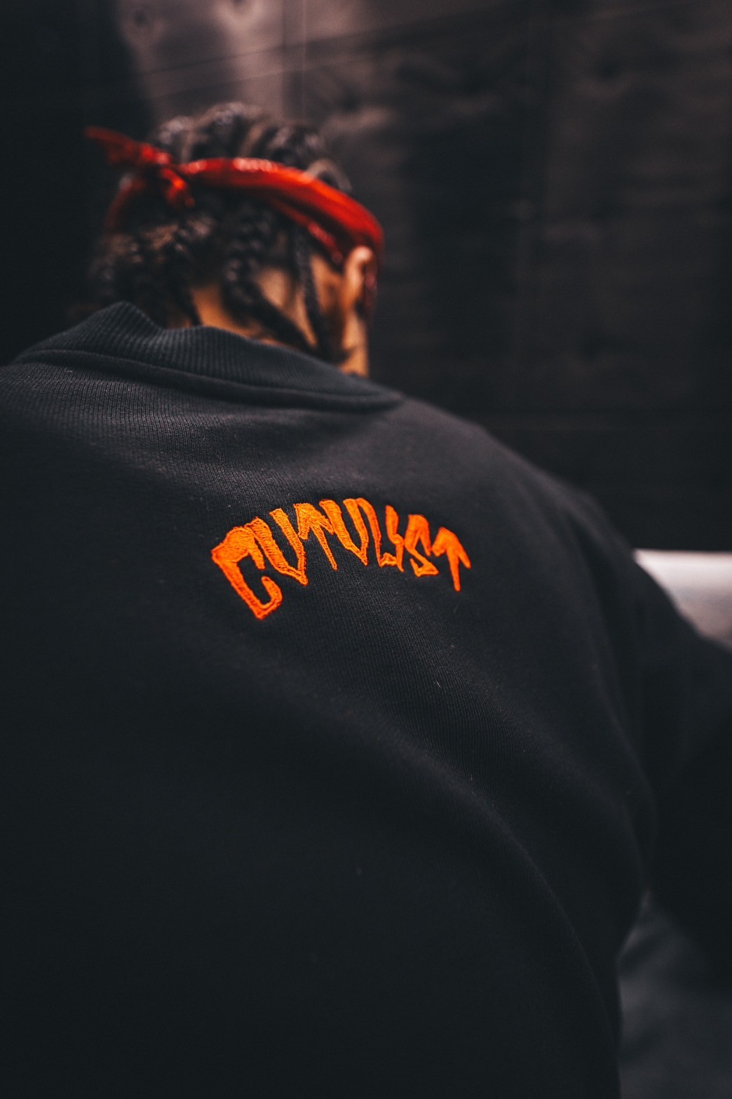 CTLS/シーティーエルエス/別注USUAL CREW-NECK 刺繍クロス black 0