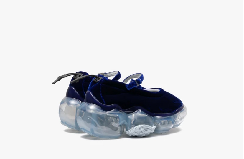 grounds/MOOPIE PUMPS/NAVY VELVET / ICEGRAY blue 38