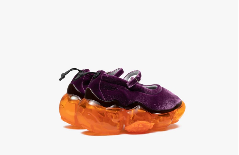 grounds/MOOPIE PUMPS/PURPLE VELVET / ORANGE orange 38