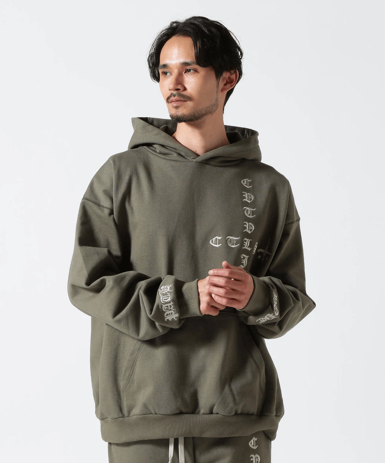 CTLS/シーティーエルエス/別注EMBROIDERY HOODIE brown 2