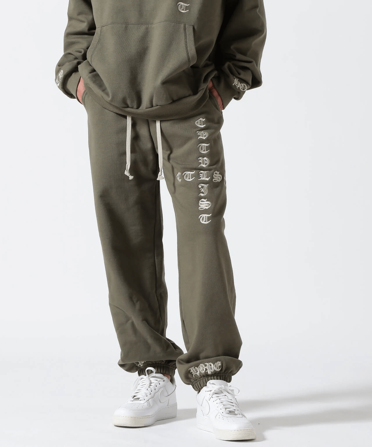 CTLS/シーティーエルエス/別注EMBROIDERY SWEAT PANTS brown 1