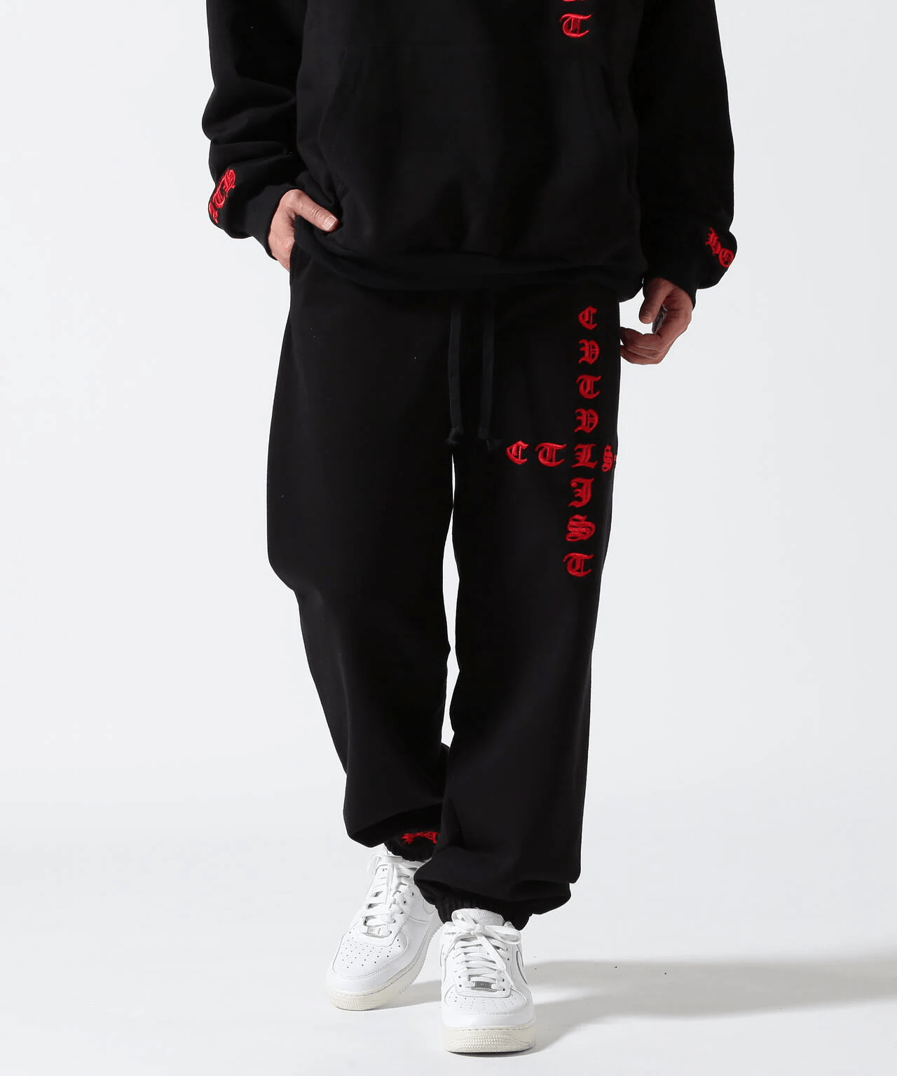 CTLS/シーティーエルエス/別注EMBROIDERY SWEAT PANTS black 1