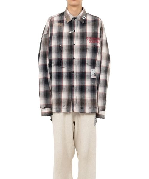 Maison MIHARA YASUHIRO/ Vintage Like Check Shirt gray 48