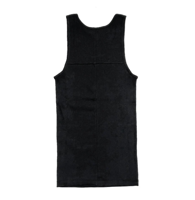 LAST NEST/Logo Emb Tank Top / black black L