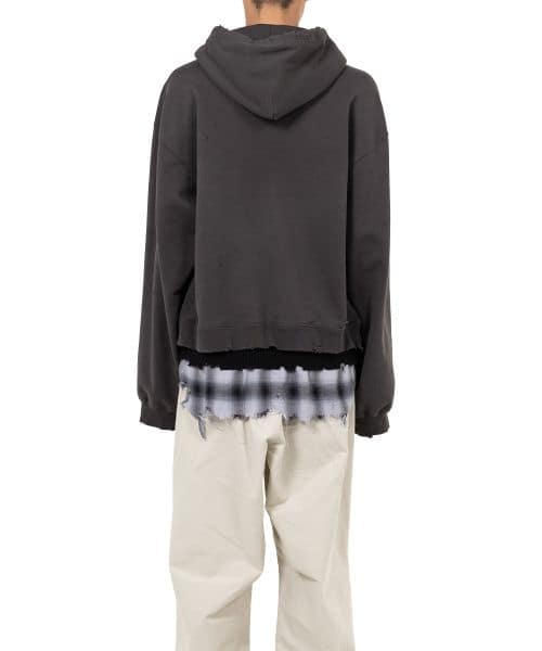 Maison MIHARA YASUHIRO/Triple Layered Half-zip Hoodie(44 black