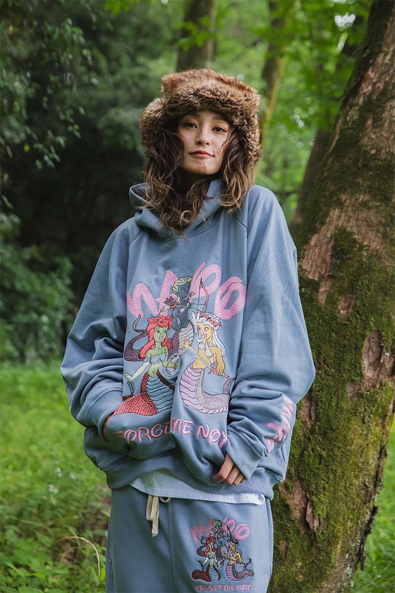 MAYO/MAYO MEDUSA EMBROIDERY HOODIE blue XL