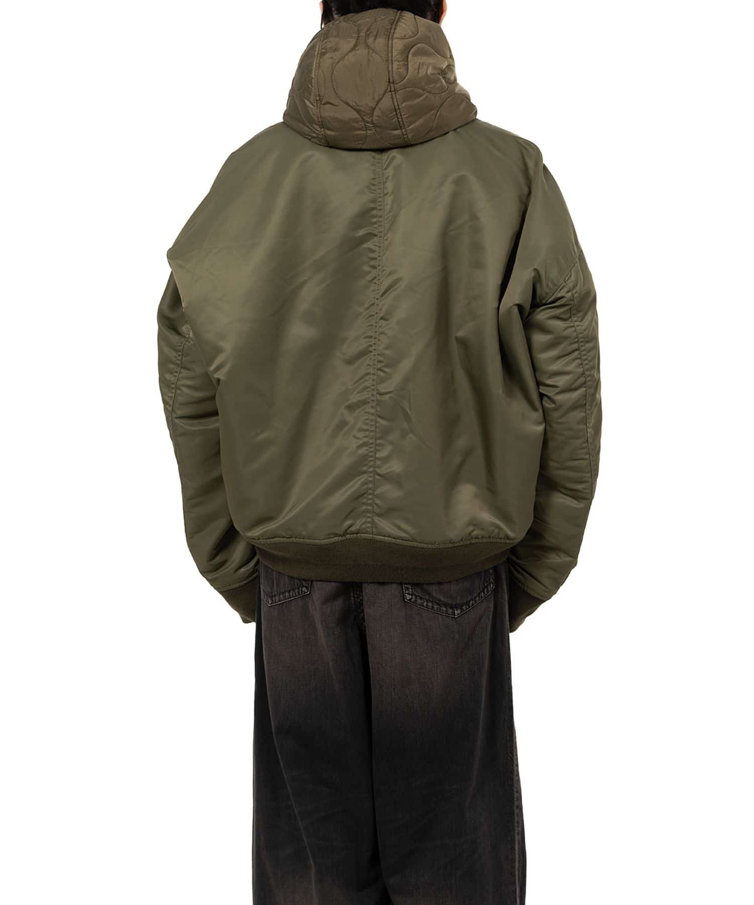 Maison MIHARA YASUHIRO/Extended Placket Hood Flight Jacket