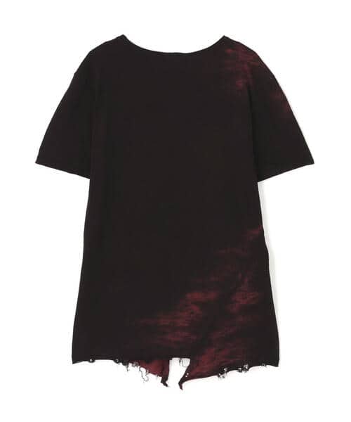 KMRii/ケムリ/Black Shadow Slash Cut/SS Tee black red 2