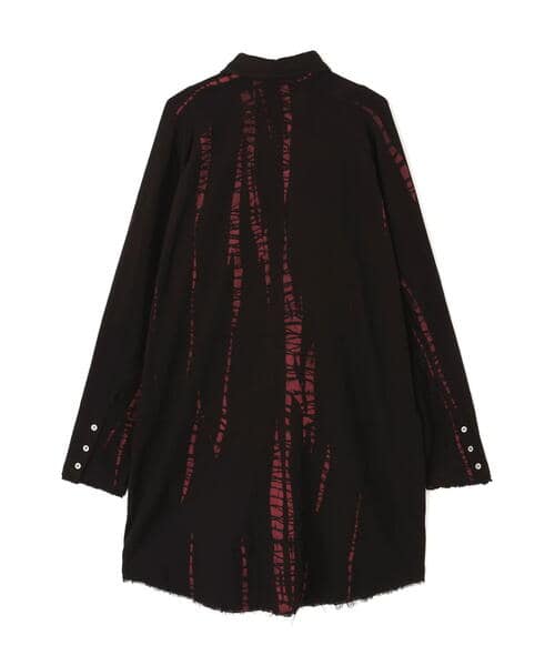 KMRii/ケムリ/Shadow Vine Long Flannel Shirt black 3