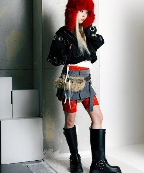 MITSUKI/ミツキ/EYELET HOODIEＥ black F