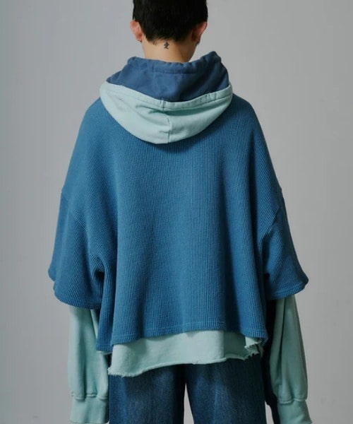 FACETASM/ファセッタズム/LAYERED HOODIE blue 5