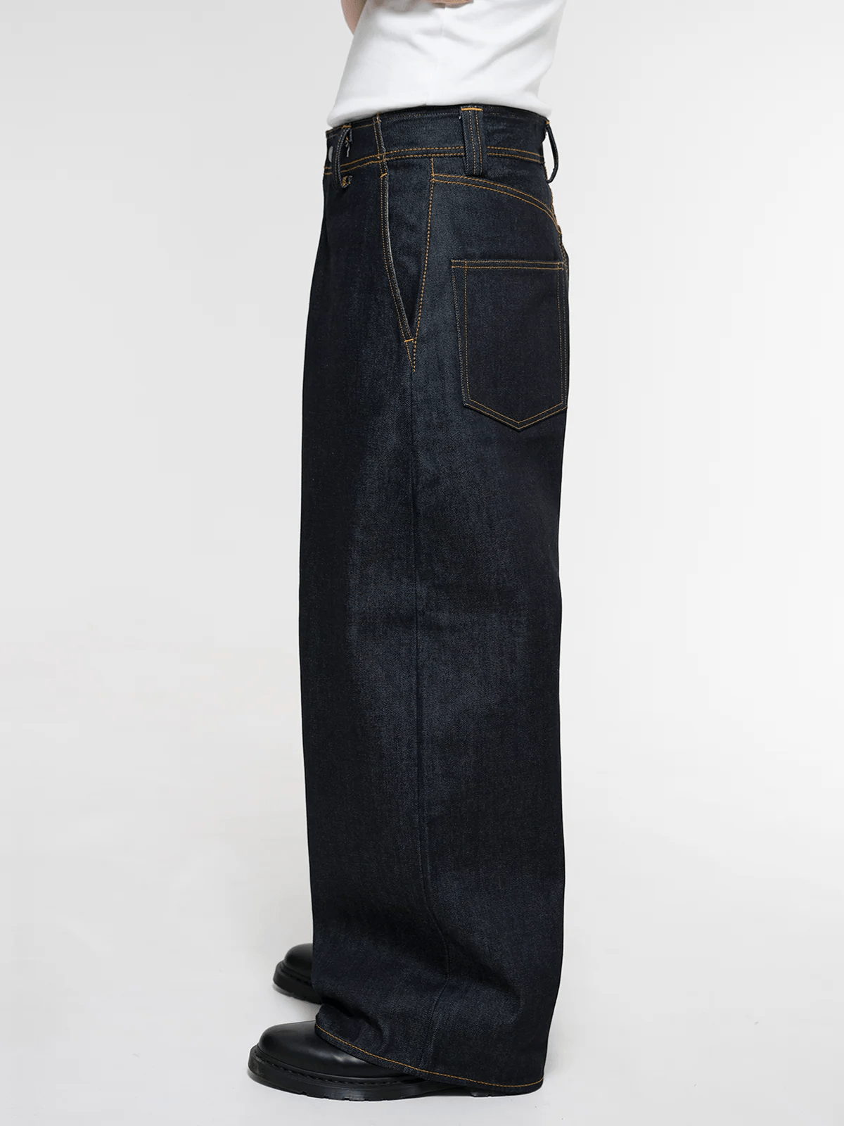Bante/Japanese Selvedge Curved-Leg Jeans - Indigo blue 3